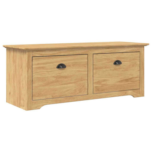 Hallway Bench BODO Honey Brown 114 x 40 x 50 cm Engineered Wood