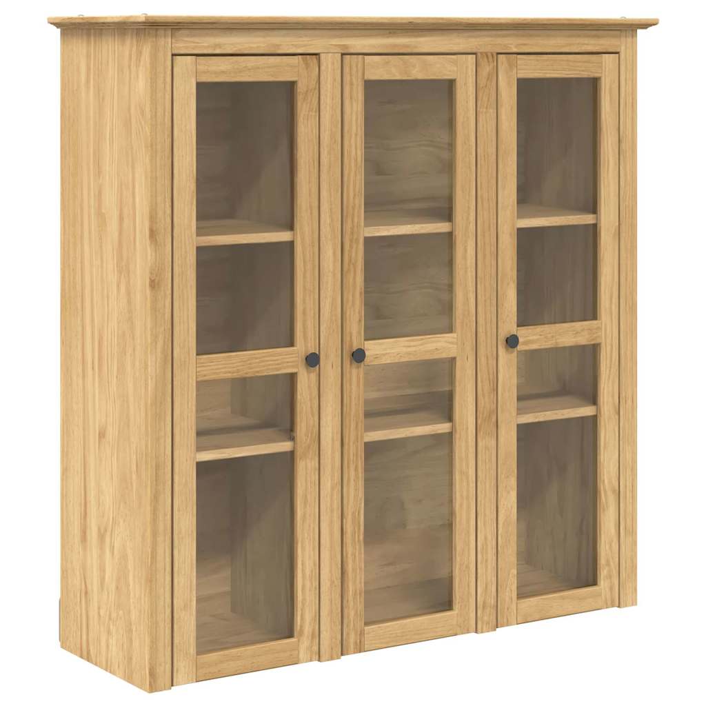 Cabinet with Glass Doors BODO Honey Brown