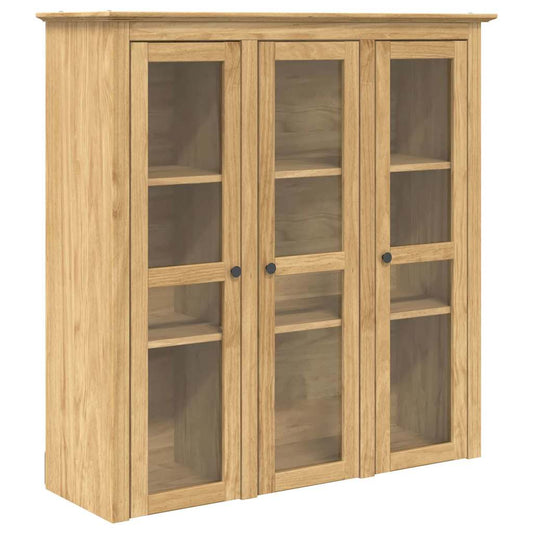 Cabinet with Glass Doors BODO Honey Brown