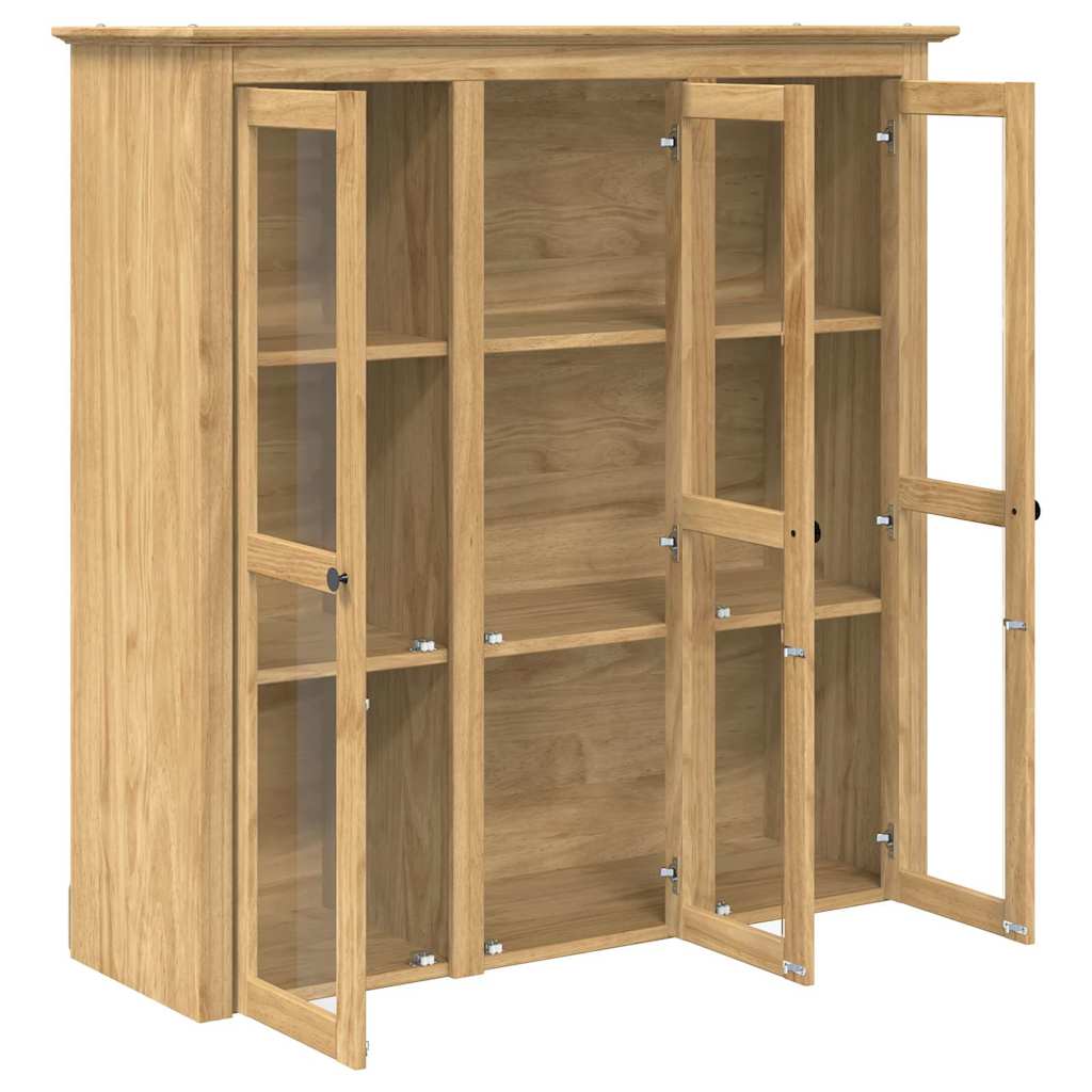 Cabinet with Glass Doors BODO Honey Brown