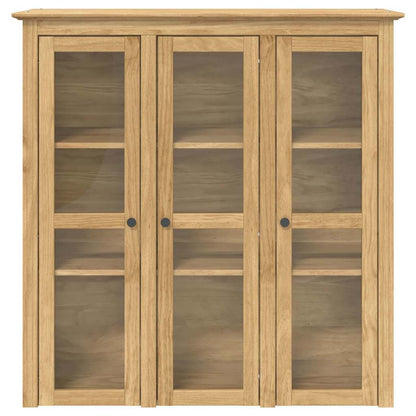 Cabinet with Glass Doors BODO Honey Brown