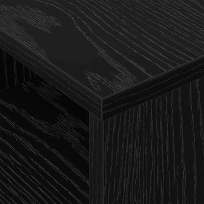 End Table 2 pcs Black Oak 30.5 x 30 x 45 cm Engineered Wood
