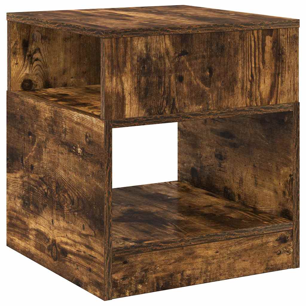End Table Smoked Oak 40.5 x 40 x 45 cm Engineered Wood