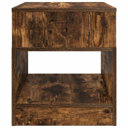 End Table Smoked Oak 40.5 x 40 x 45 cm Engineered Wood
