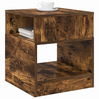 End Table Smoked Oak 40.5 x 40 x 45 cm Engineered Wood