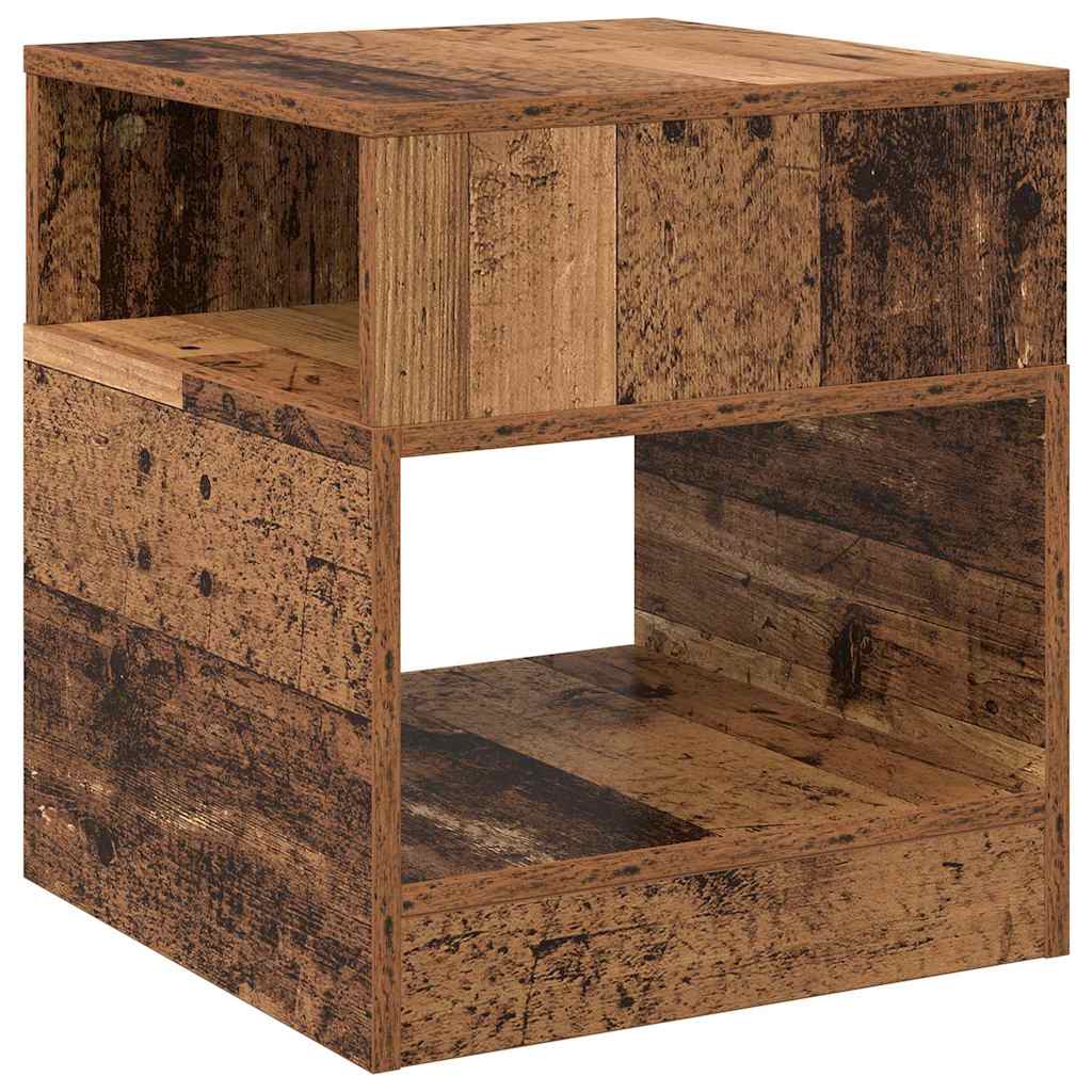End Table 2 pcs Old Wood 40.5 x 40 x 45 cm Engineered Wood