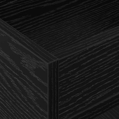 End Table 2 pcs Black Oak 30 x 30 x 56 cm Engineered Wood