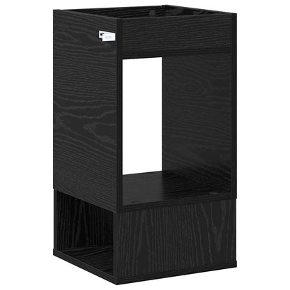 End Table 2 pcs Black Oak 30 x 30 x 56 cm Engineered Wood
