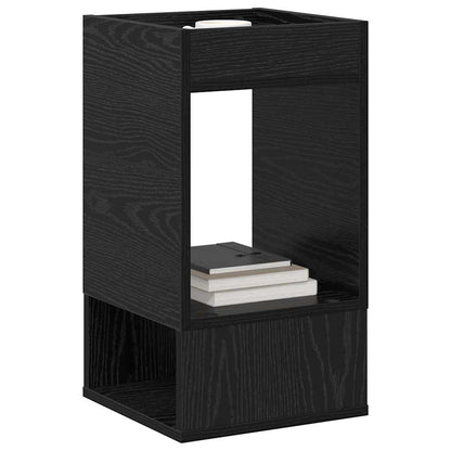 End Table 2 pcs Black Oak 30 x 30 x 56 cm Engineered Wood
