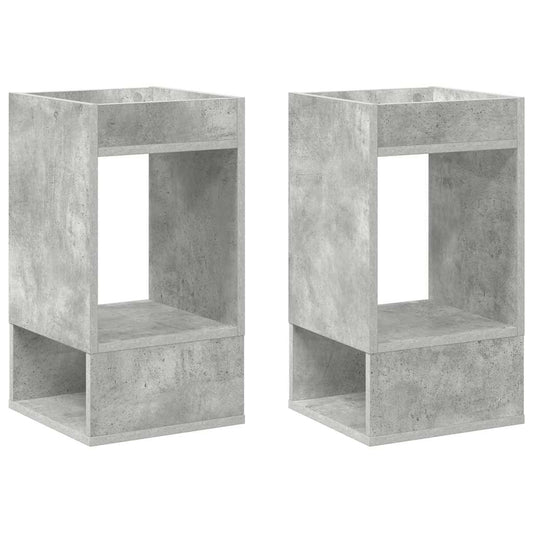 End Table 2 pcs Concrete Grey 30 x 30 x 56 cm Engineered Wood