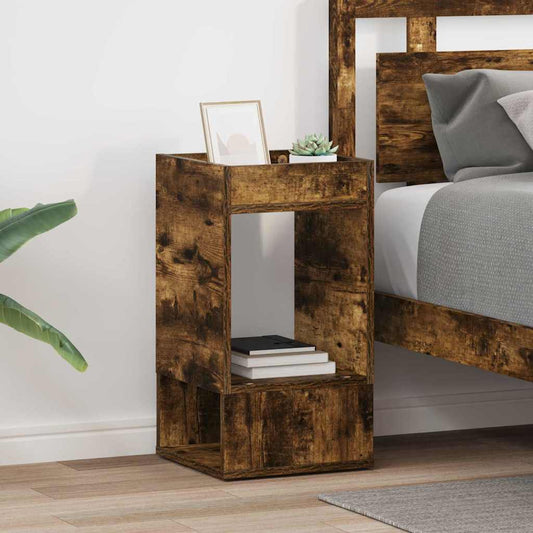 End Table 2 pcs Smoked Oak 30 x 30 x 56 cm Engineered Wood