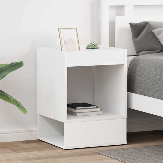 End Table 2 pcs White 40 x 40 x 56 cm Engineered Wood