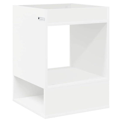 End Table 2 pcs White 40 x 40 x 56 cm Engineered Wood