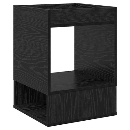 End Table Black Oak 40 x 40 x 56 cm Engineered Wood