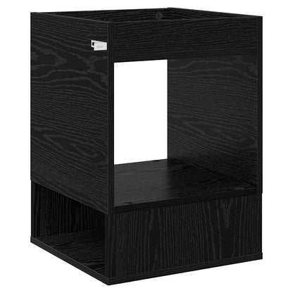 End Table 2 pcs Black Oak 40 x 40 x 56 cm Engineered Wood