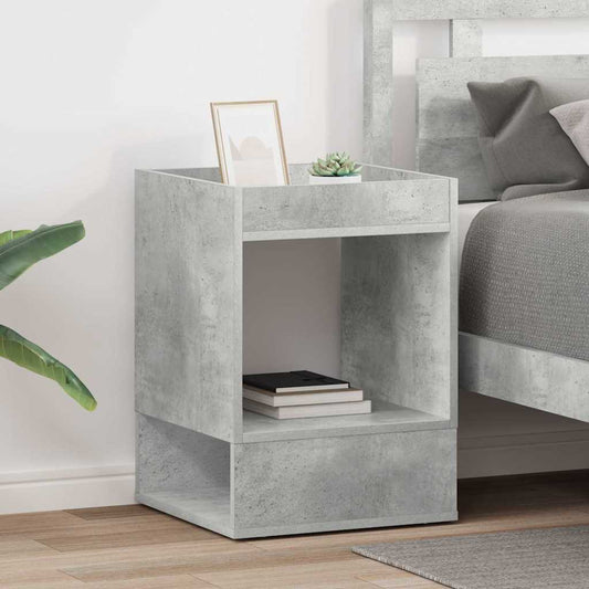 End Table 2 pcs Concrete Grey 40 x 40 x 56 cm Engineered Wood