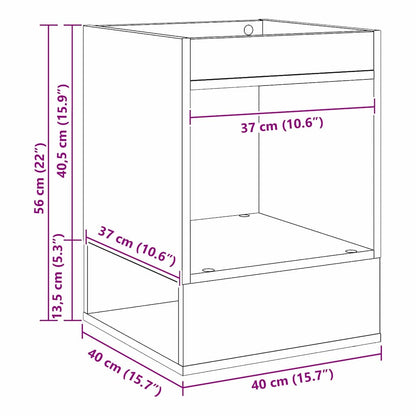 End Table Artisan Oak 40 x 40 x 56 cm Engineered Wood