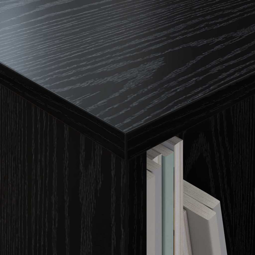 Magazine Rack Black Oak 102 x 30 x 45 cm