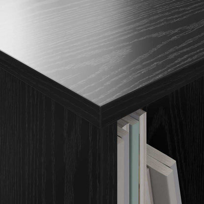 Magazine Rack Black Oak 35 x 30 x 45 cm