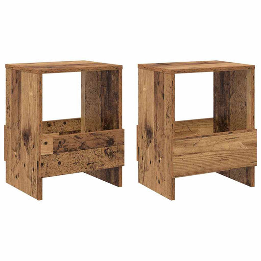 Magazine Rack 2 pcs Old Wood 35 x 30 x 45 cm