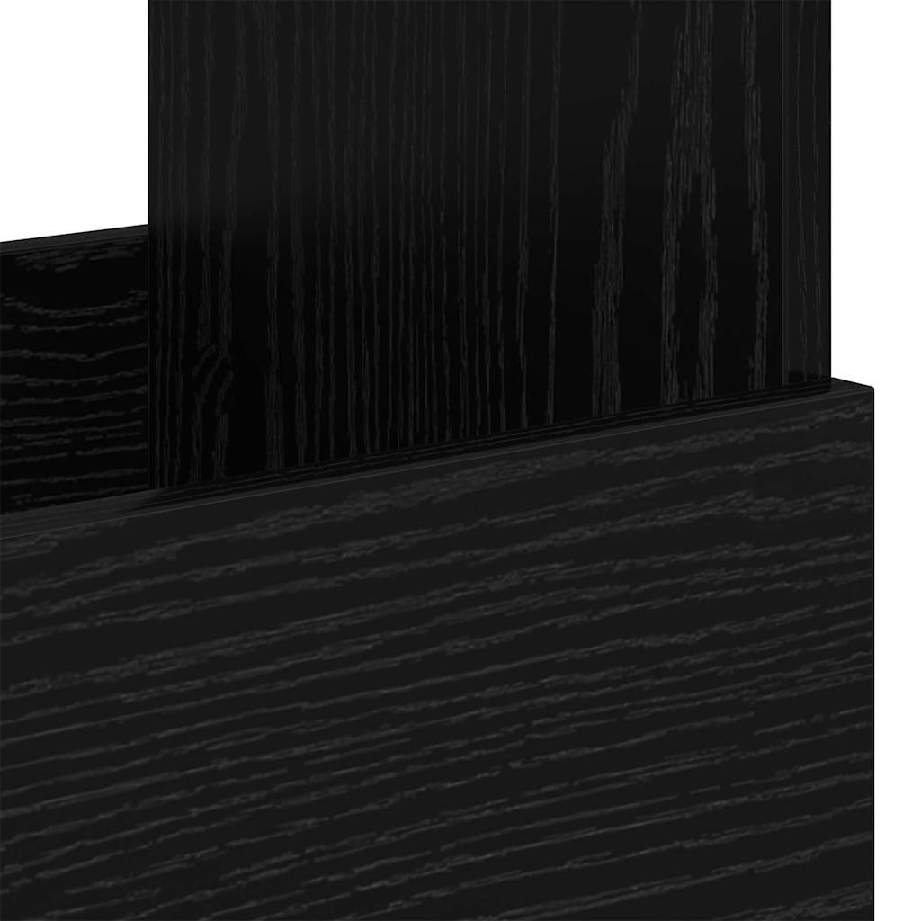 Magazine Rack Black Oak 68.5 x 30 x 45 cm