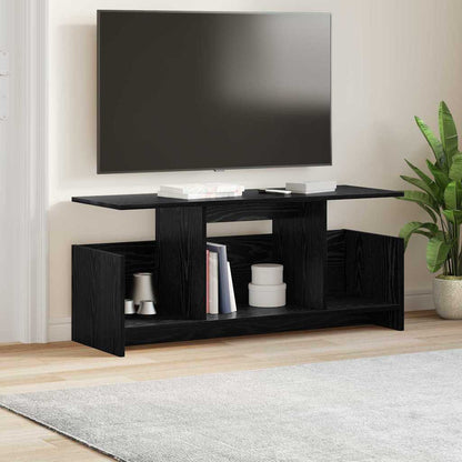 TV Stand Black Oak 102 x 35 x 45 cm Engineered Wood