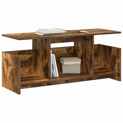 TV Stand Smoked Oak 102 x 35 x 45 cm Engineered Wood