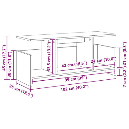 TV Stand 102 x 35 x 45 cm Artisan Oak Engineered Wood