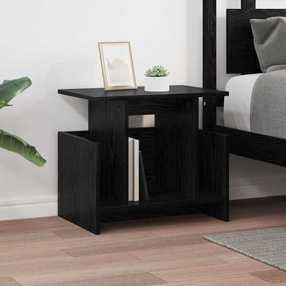 TV Stand Black Oak 50 x 35 x 45 cm Engineered Wood