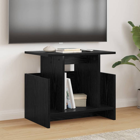 TV Stand 2 pcs Black Oak Engineered Wood
