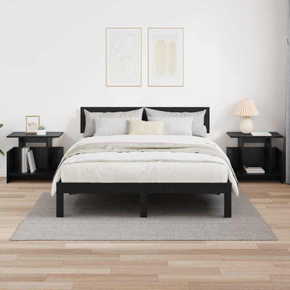 TV Stand 2 pcs Black Oak 50 x 35 x 45 cm Engineered Wood