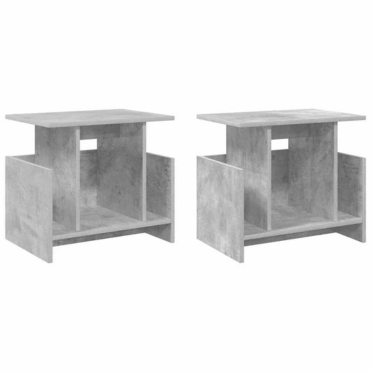 TV Stand 2 pcs Concrete Grey Engineered Wood