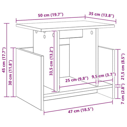 TV Stand 50 x 35 x 45 cm Artisan Oak Engineered Wood
