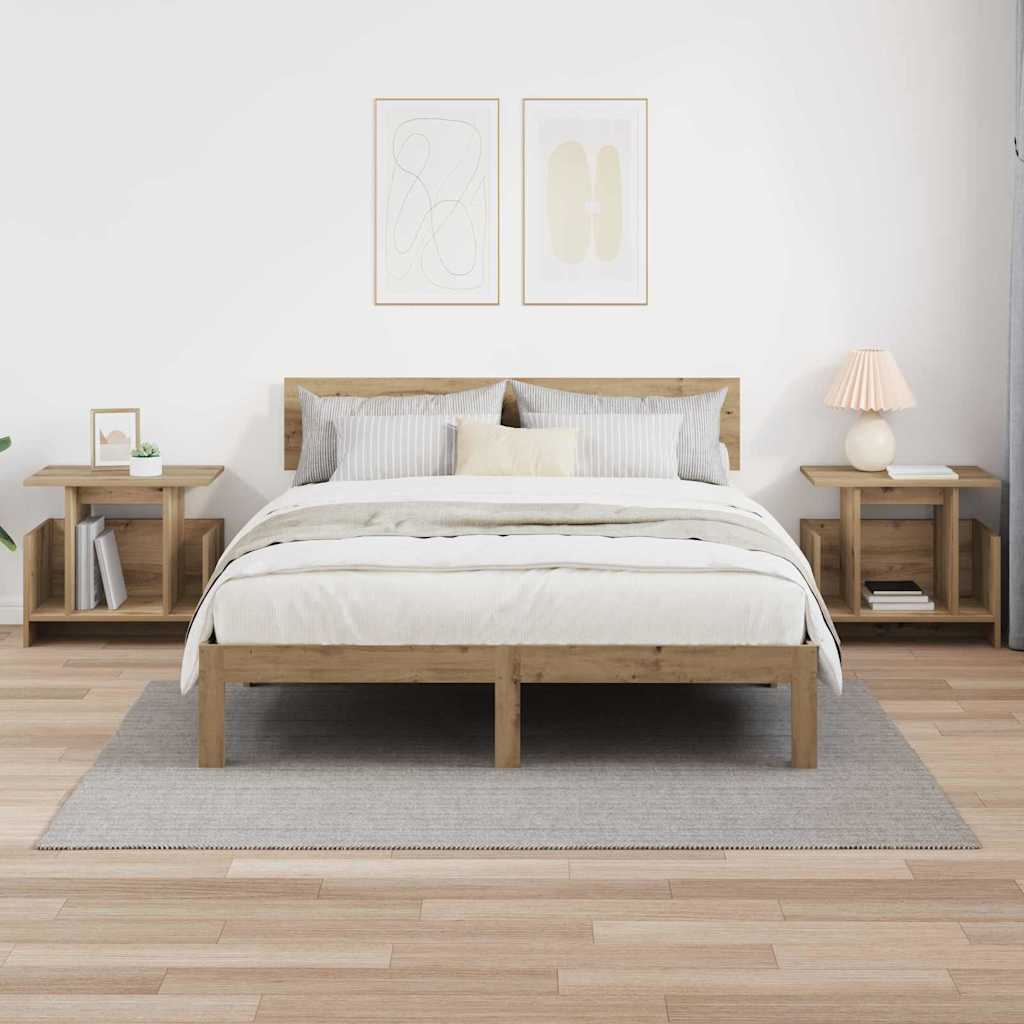 TV Stand 2 pcs Artisan Oak Engineered Wood