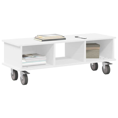TV Stand White 100 x 35 x 35 cm Engineered Wood