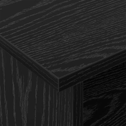 TV Stand Black Oak 100 x 35 x 35 cm Engineered Wood