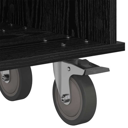TV Stand Black Oak 100 x 35 x 35 cm Engineered Wood