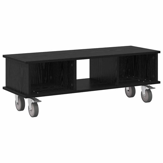 TV Stand 100 x 35 x 35 cm Black Oak Engineered Wood