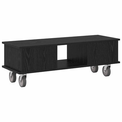 TV Stand Black Oak 100 x 35 x 35 cm Engineered Wood