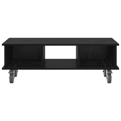 TV Stand Black Oak 100 x 35 x 35 cm Engineered Wood
