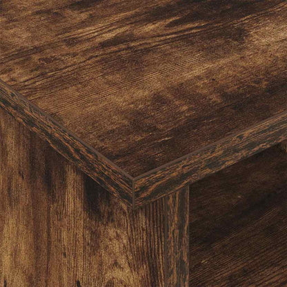 TV Stand Smoked Oak 100 x 35 x 35 cm Engineered Wood