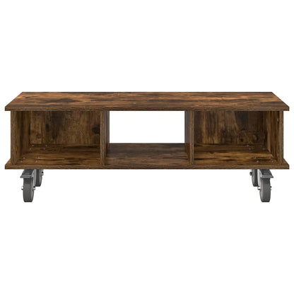 TV Stand Smoked Oak 100 x 35 x 35 cm Engineered Wood