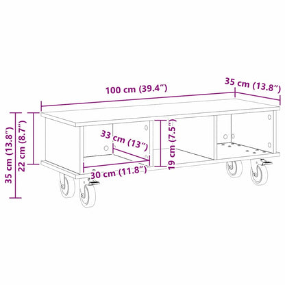 TV Stand 100 x 35 x 35 cm Artisan Oak Engineered Wood