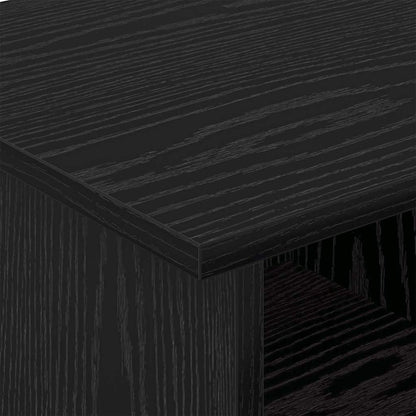 TV Stand Black Oak 68.5 x 35 x 35 cm Engineered Wood