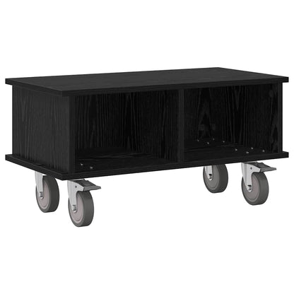 TV Stand Black Oak 68.5 x 35 x 35 cm Engineered Wood