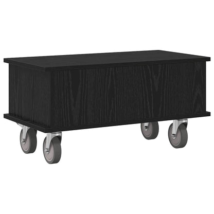 TV Stand Black Oak 68.5 x 35 x 35 cm Engineered Wood