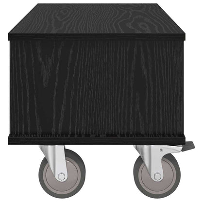 TV Stand Black Oak 68.5 x 35 x 35 cm Engineered Wood