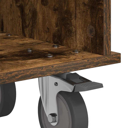 TV Stand Smoked Oak 68.5 x 35 x 35 cm Engineered Wood