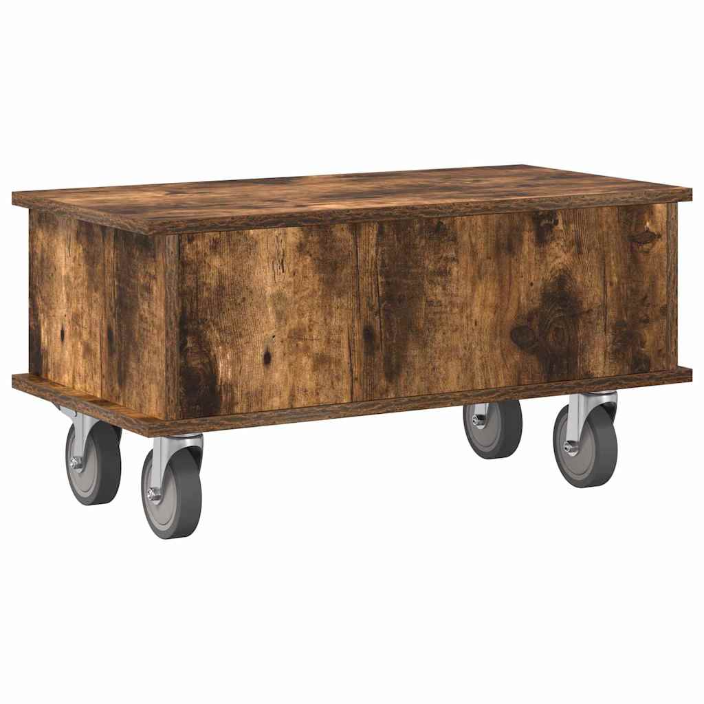 TV Stand Smoked Oak 68.5 x 35 x 35 cm Engineered Wood