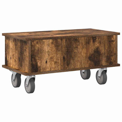 TV Stand Smoked Oak 68.5 x 35 x 35 cm Engineered Wood